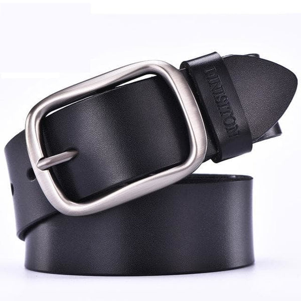 Cowhide Genuine Leather Designer Strap Fancy Belts with Pin Buckle for Men - SolaceConnect.com