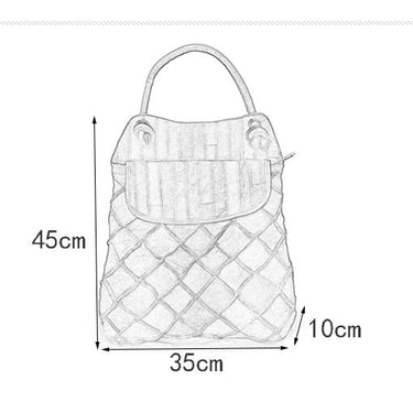 Cowhide Leather Women Portabl Dual Use Large Capacity Leisure Handbag Backpack  -  GeraldBlack.com