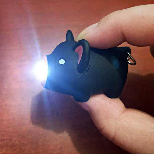 Creative Cartoon Pig LED Kids Toy Key Chains with Sound Flashlight  -  GeraldBlack.com
