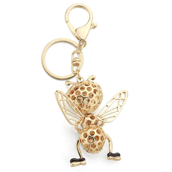 Creative Crystal Insects Bee Enamel Keychains Trinket for Women - SolaceConnect.com