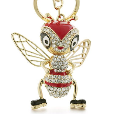 Creative Crystal Insects Bee Enamel Keychains Trinket for Women - SolaceConnect.com