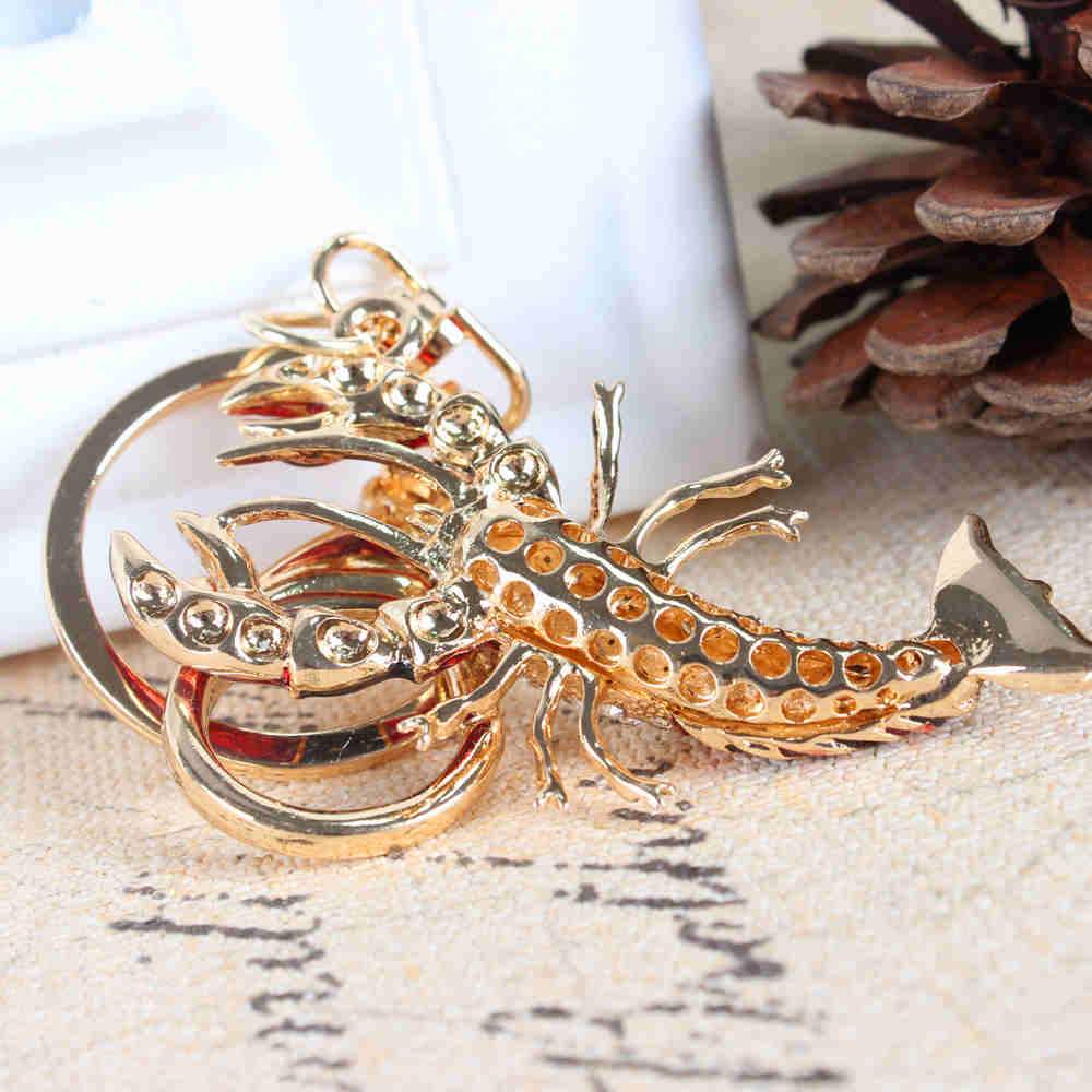 Creative Cute Lobster Crystal Rhinestone Charm Purse Pendant & Key Chain  -  GeraldBlack.com