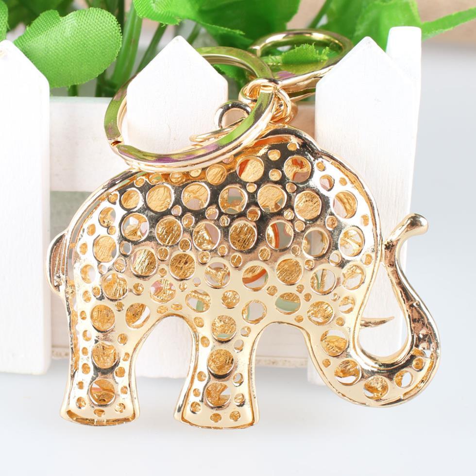 Creative Elephant Crystal Rhinestone Charm Purse Pendant & Key Chain - SolaceConnect.com
