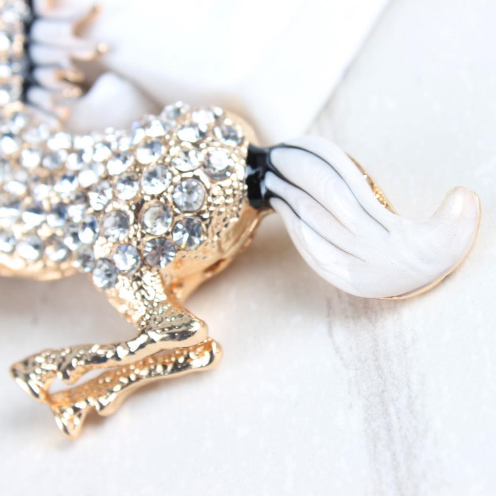 Creative White Horse Crystal Rhinestone Charm Purse Pendent & Key Chain - SolaceConnect.com
