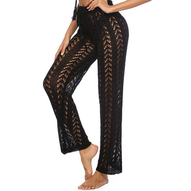 Crochet Summer Beach Pants Long Lace Transparent Cover-up for Women  -  GeraldBlack.com