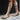 Cross-tied Hollow Sandals Suede Knee-high Casual Zipper Flats Fringe Narrow Band Botas Round Toe Women Shoes - GeraldBlack.com