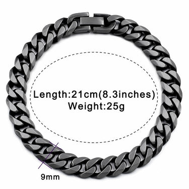 Cuban Link Stainless Steel Chain Bracelet Bangle Accessory for Men  -  GeraldBlack.com