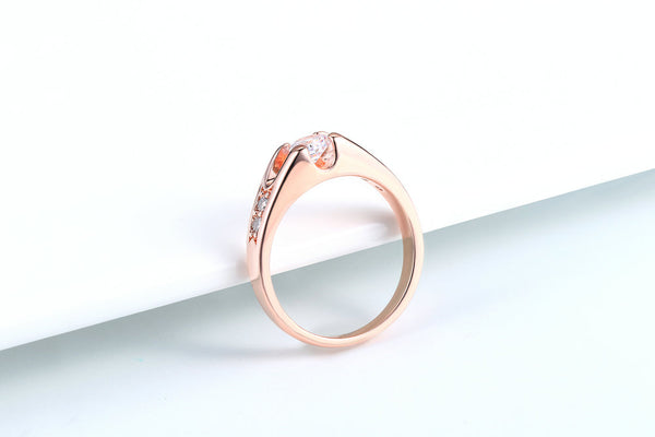 Cubic Zirconia Gold Color Austrian Wedding Jewelry Ring for Women  -  GeraldBlack.com