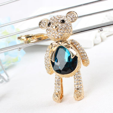 Cute Bear Butterfly Crystal Rhinestone Key Ring for Purse Bag and Car  -  GeraldBlack.com