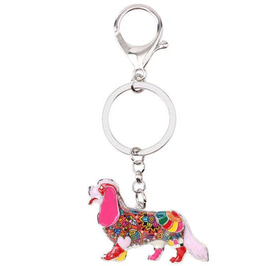 Cute Cavalier King Charles Spaniel Dog Enamel Key Chain for Men & Women - SolaceConnect.com