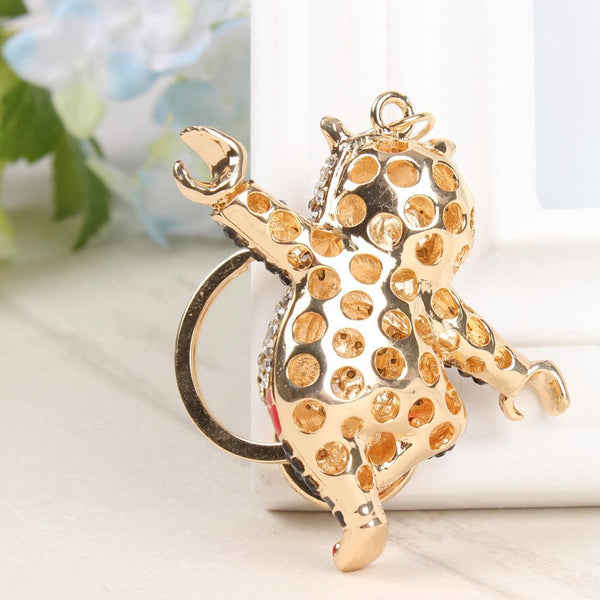 Cute Dancing Panda Crystal Charm Purse Pendant & Party Key Chain - SolaceConnect.com