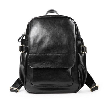 Fashion Brown Coffee Black Split Leather Cute Women Backpacks Female For Girl Backpack Travel Bags - SolaceConnect.com