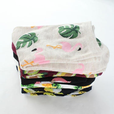 Cute Harajuku Avocado Pineapple Novelty Print Socks for Women - SolaceConnect.com