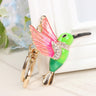 Cute Humming Bird Crystal Charm Purse Pendant & Party Key Chain  -  GeraldBlack.com