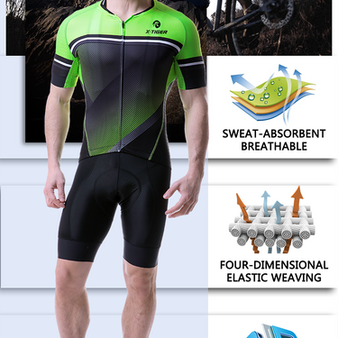 Cycling Jersey Set Advanced Craftsmanship Men Short Sleeve Shirt Bike Bib Shorts Summer MTB Uniform  -  GeraldBlack.com