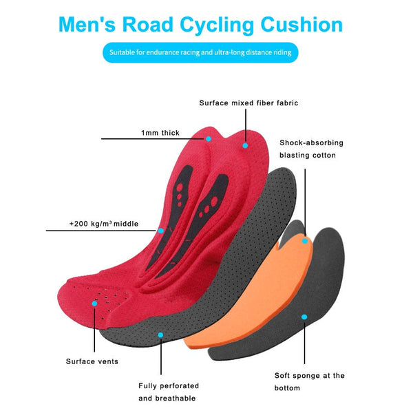 Men's Summer UV protection Sponge Pants Pad Breathable Cycling Set
