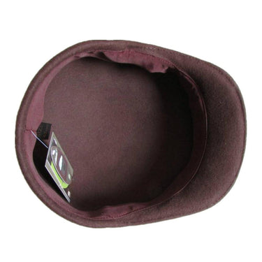 Dark Brown Wool Felt Gatsby Cabbien Ascot Ivy Solid Flap Cap for Men - SolaceConnect.com