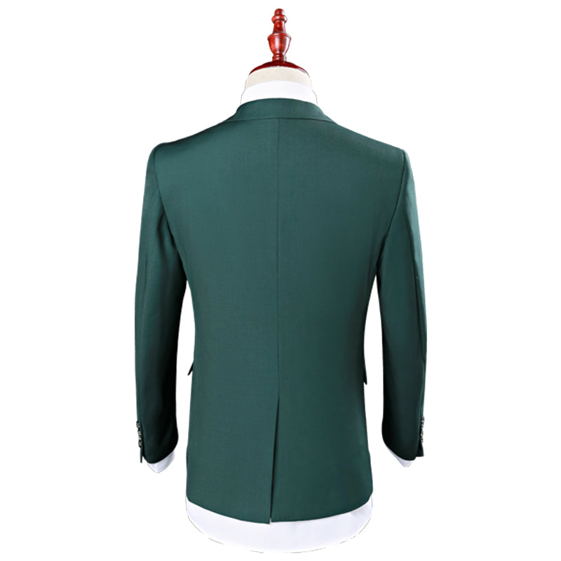 Dark Green Blazer Pant Vest Fashion Casual Wedding 3 Piece Suit for Men  -  GeraldBlack.com