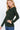 Dark Green Thermal Crew Neck Long Sleeve Knitted Women's Top - SolaceConnect.com