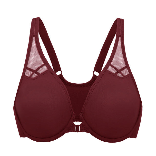 Bench Rust Bra Dark Rust Unlined Seamless Underwire Front Closure Bra for Women ...