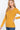 Deep Mustard Solid Color Long Sleeve Scoop Neck Thermal Top for Women - SolaceConnect.com