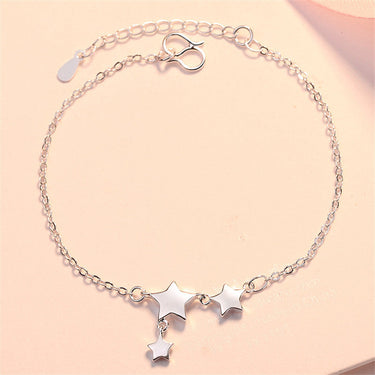 Delicate Heart Star Zinc Alloy One Piece Chain Ankle Bracelet for Women  -  GeraldBlack.com