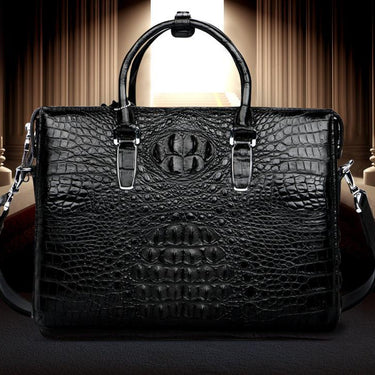Design Business Crocodile Skin Men Briefcase Fashion Large Capacity Shoulder Bag Multifunction Messenger Bag 45  -  GeraldBlack.com
