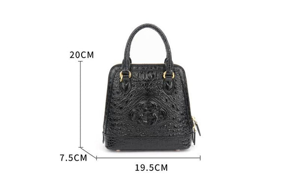 Designer Crocodile Skin Shell Genuine Leather Fashion Handbag Leisure Small Shoulder Messenger Bag 45  -  GeraldBlack.com