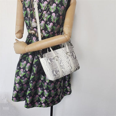 Designer Fashion Python Skin Women Large Capacity Lady Crossbody Fashion Snake Leather Shoulder Handbag 45  -  GeraldBlack.com