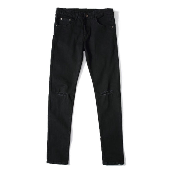 Designer Hip Hop Swag Black Skinny Ripped Denim Jeans for Men  -  GeraldBlack.com