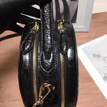 Designer Luxury Fashion Small Round Real Leather Shoulder Messenger Handbag For Women 45  -  GeraldBlack.com
