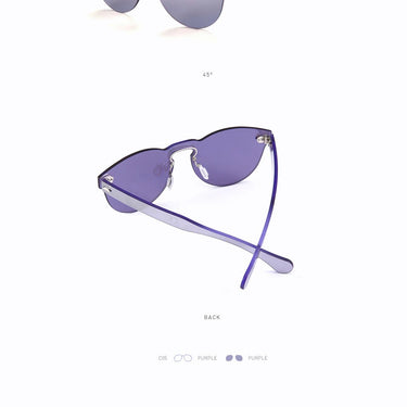 Designer Unisex Sunglasses with UV400 Lens and Retro Round Rimless Frame  -  GeraldBlack.com