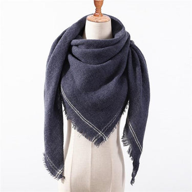 Designer Warm Winter Cashmere Shawl Pashmina Plaid Women's Neck Scarves - SolaceConnect.com