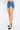 Distressed Frayed Hem Medium Denim Five Pocket Shorts for Women - SolaceConnect.com