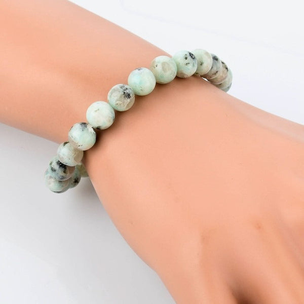 DIY Natural Stone Strand Femme Bracelets with Casual White Beads  -  GeraldBlack.com