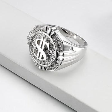 Dollars Mark Hip Hop Punk Party Jewelry Gift Rings Arrival For Men - SolaceConnect.com