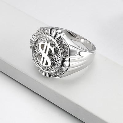 Dollars Mark Hip Hop Punk Party Jewelry Gift Rings Arrival For Men  -  GeraldBlack.com