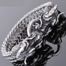 Double Dragon Head Man Friendship Punk Rock 11MM Stainless Steel Franco Chain Jewelry  -  GeraldBlack.com