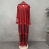 Fashion Model Dubai Turkey Cardigan Robe Net Long dress Kaftan Jibab Islamic Muslim Abaya With Scarf - SolaceConnect.com