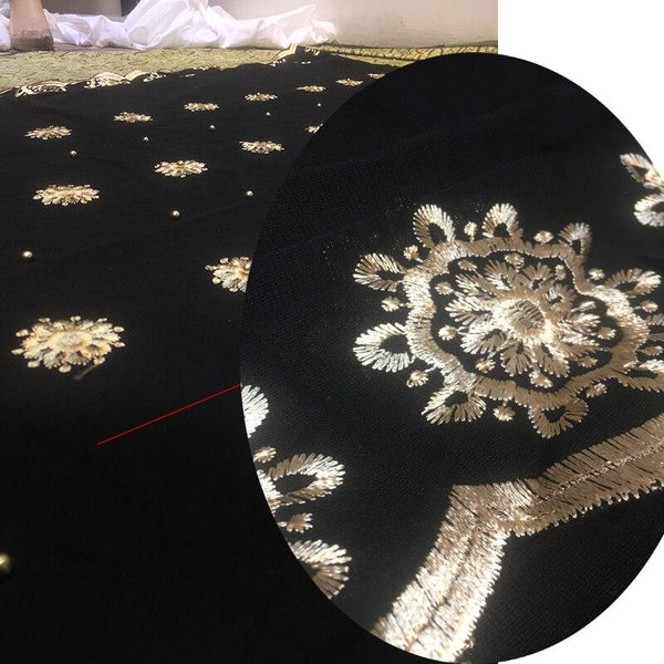 Boubou Africain Femme Kaftan Maxi Dress Abaya Dubai Dashiki Embroidery Black Long Robe Islamic - SolaceConnect.com