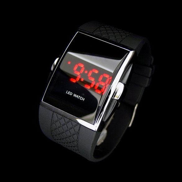Durable Casual Cool Black Sports Watches for Men with LED Digital Display - SolaceConnect.com