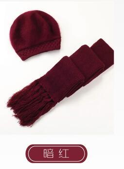 Elderly Female Autumn Winter Warm Knitted Rabbit Hair Wool Grandmother Hat - SolaceConnect.com
