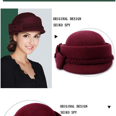 Elegant Autumn Winter Fashion Woolen Felt Beret Cap for Women - SolaceConnect.com
