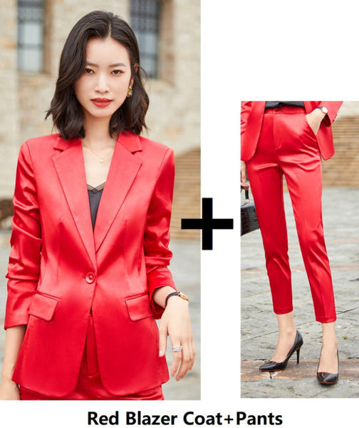 Elegant Business Professional Office Lady Style Pantsuits for Women  -  GeraldBlack.com