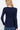 Elegant Fashion Women's Navy Long Sleeves V-Neck Placket Thermal Top - SolaceConnect.com