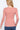 Elegant Fashion Women's Pink Long Sleeves V-Neck Placket Thermal Top - SolaceConnect.com