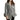 Elegant Gray Plaid Split Sleeve Blazer with Bow Sashes for Women  -  GeraldBlack.com