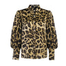 Elegant Sexy Women's Leopard Print Long Sleeves Button Top Blouse Shirt - SolaceConnect.com