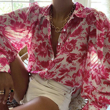 Elegant Sexy Women's Leopard Print Long Sleeves Button Top Blouse Shirt  -  GeraldBlack.com
