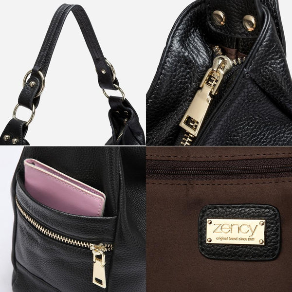 Elegant Women's 100% Genuine Leather Large Capacity Crossbody Shoulder Bag - SolaceConnect.com